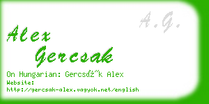 alex gercsak business card